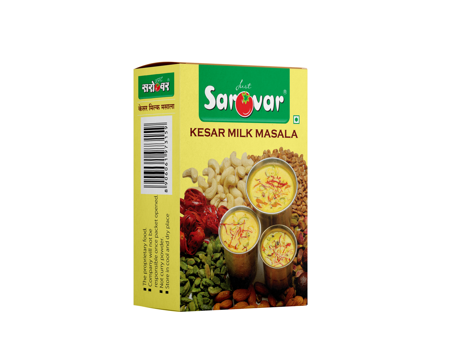 Just Sarovar Kesar Milk Masala Powder, Traditional Indian Spice Mix for Flavoured Milk