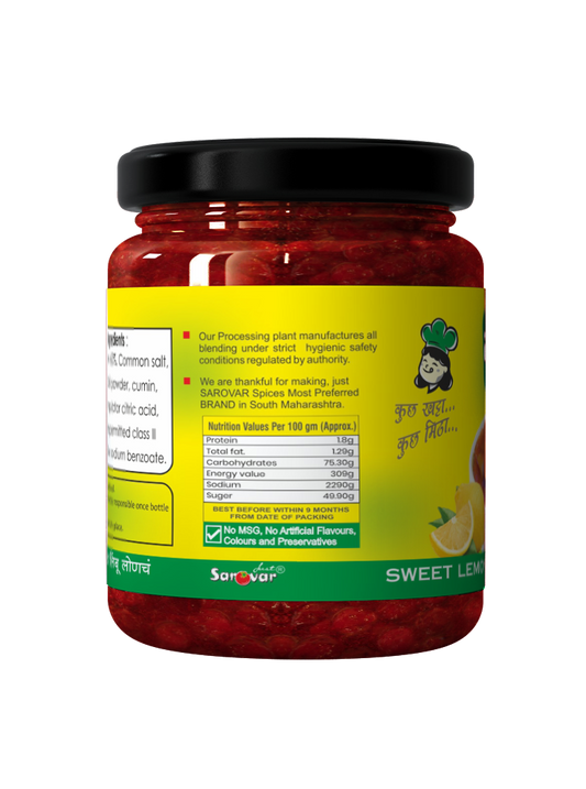 Sarovar Sweet Lemon Pickle | God Limbu Loncha