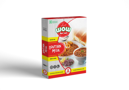 Just Sarovar Gavraan Misal Instant Mix, 100g, Pure Vegetarian, No Artificial Colors-200 Gm