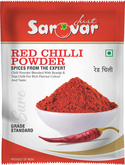 Just Sarovar Red Chilli Powder with Byadgi & Teja Chilli, Grade Standard, Product of India
