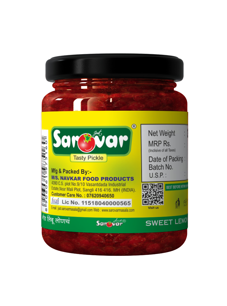 Sarovar Sweet Lemon Pickle | God Limbu Loncha