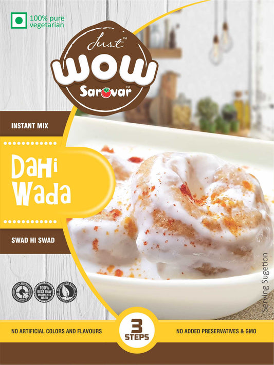 Just Sarovar Dahi Wada Instant Mix, 100% Pure Vegetarian, 3-Step Preparation, No Artificial Colours (200 GM)
