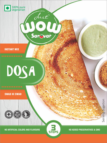 Just Sarovar Instant Dosa Mix, 200g, 100% Vegetarian, 3 Step Preparation
