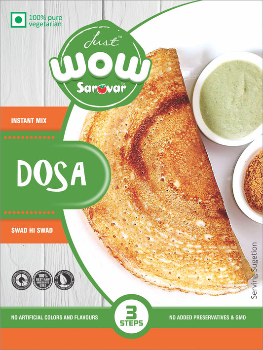 Just Sarovar Instant Dosa Mix, 200g, 100% Vegetarian, 3 Step Preparation