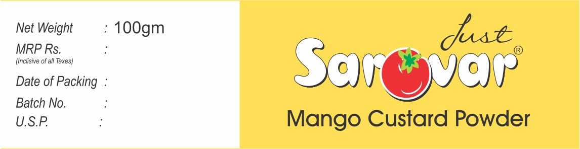 Just Sarovar Mango Flavoured Custard Powder, Product of India